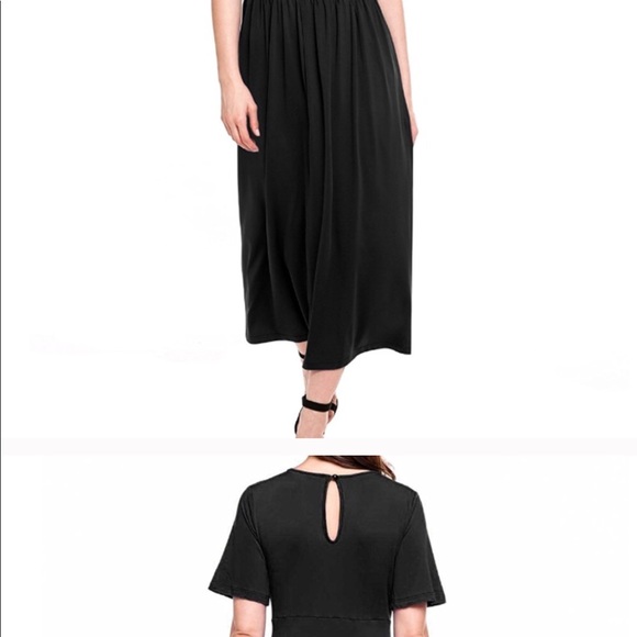 Black Trendy Maxi with Sleeves Small Stretchy - Picture 3 of 7